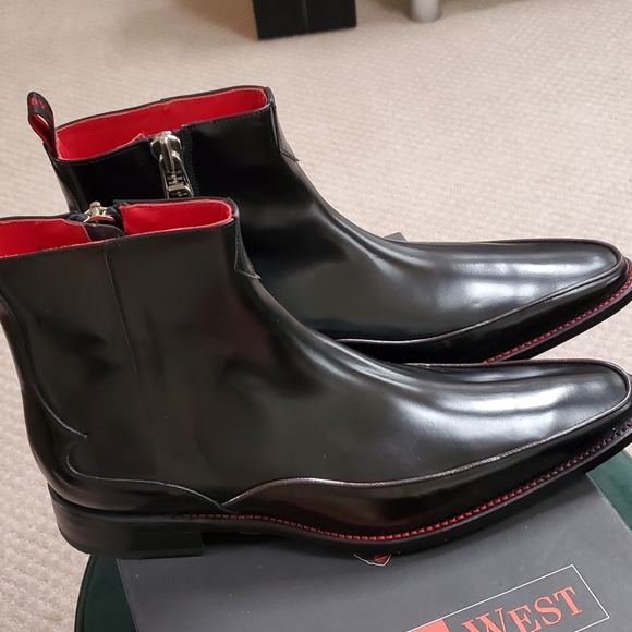 Jeffery West Good Year Welted boots, red bottom, leather. - Picture 2 of 4